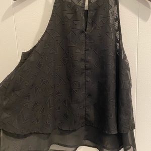 Black top-silky with a little pattern